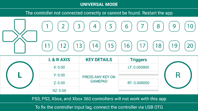 GamePad Tester