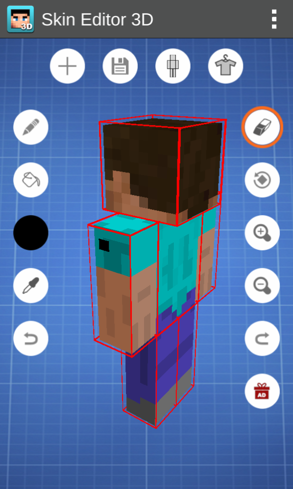 我的世界皮肤自制器手机版(Skin Editor 3D) 软件截图
